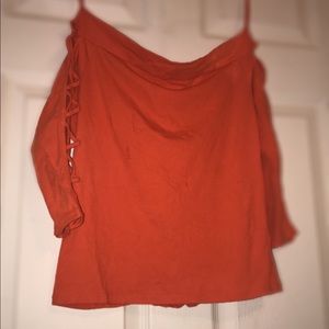 Love j Orange and blue long sleeves shirt